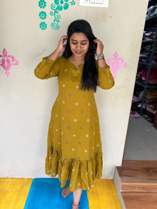 Cotton A Line Kurti - CAF28