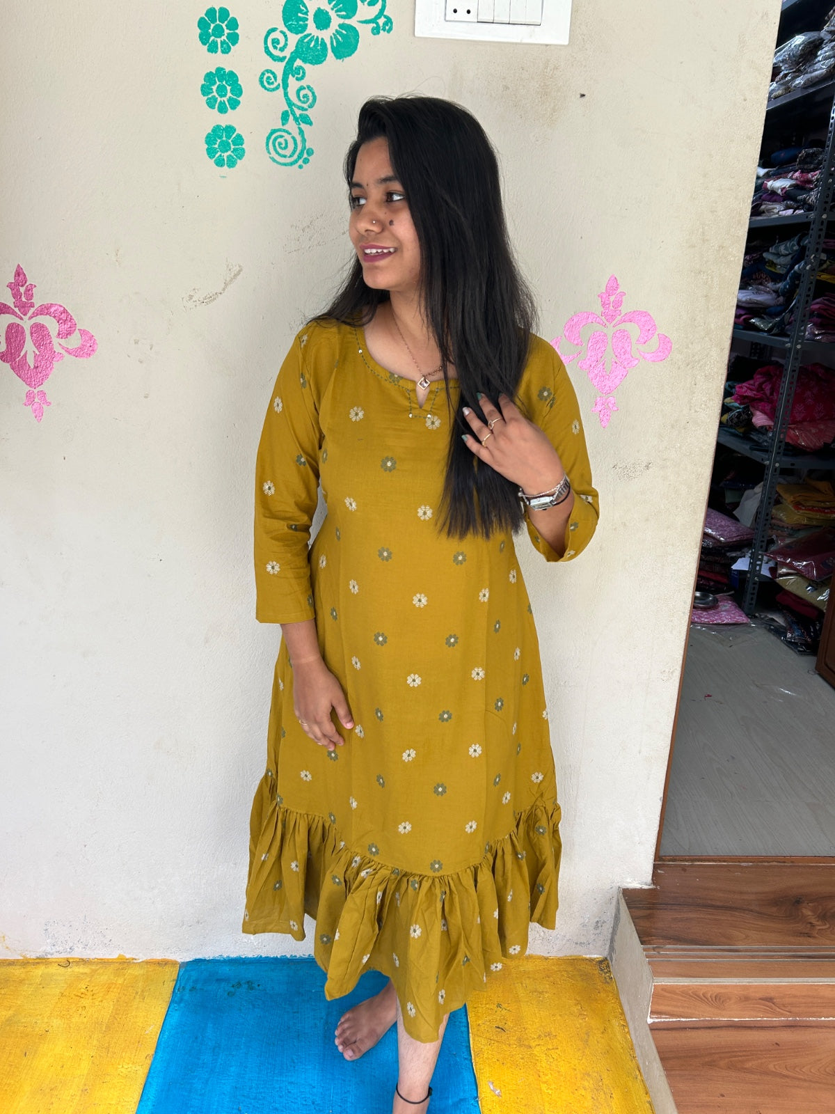 Cotton A Line Kurti - CAF28