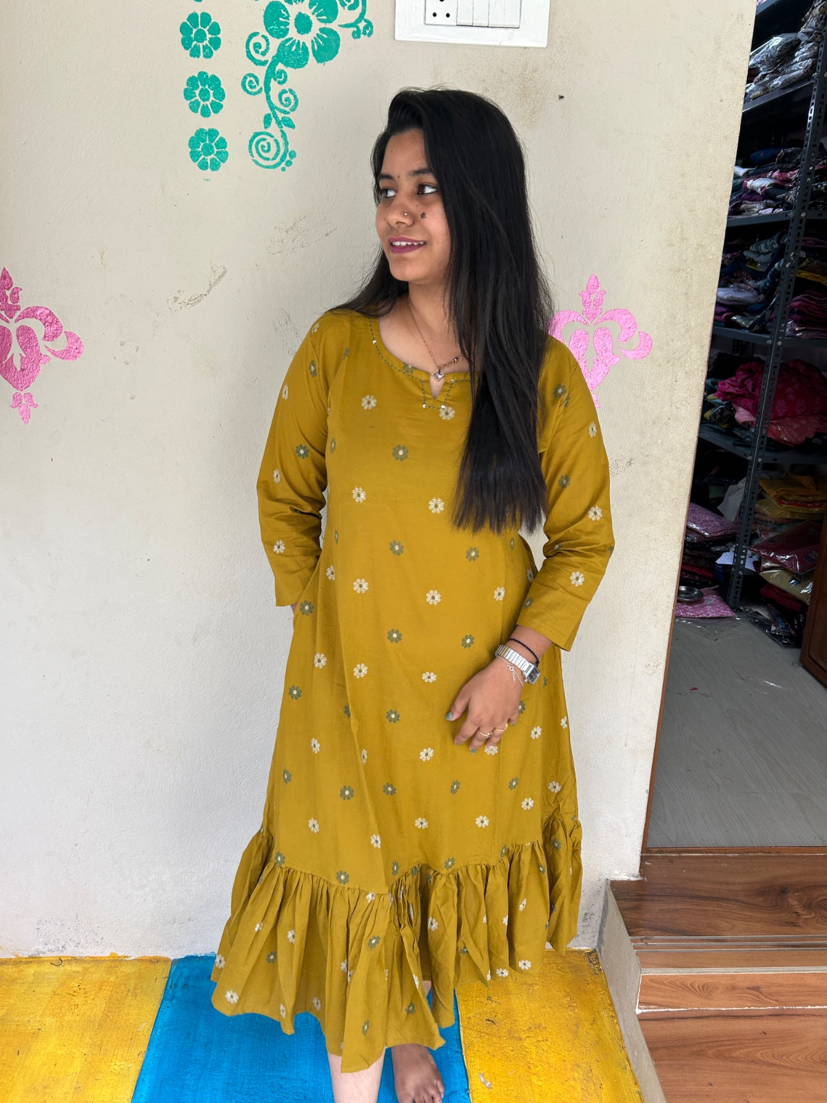 Cotton A Line Kurti - CAF28