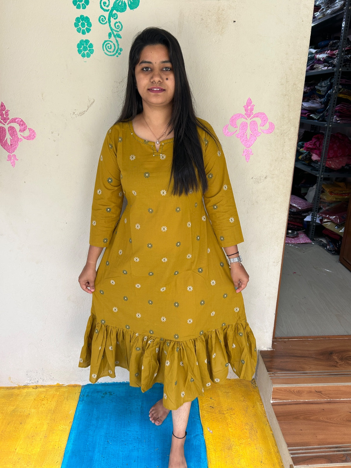 Cotton A Line Kurti - CAF28