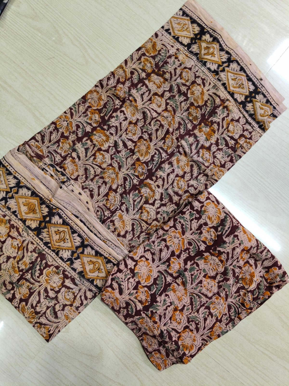Kalamkari Phant and Dupatta KPD11
