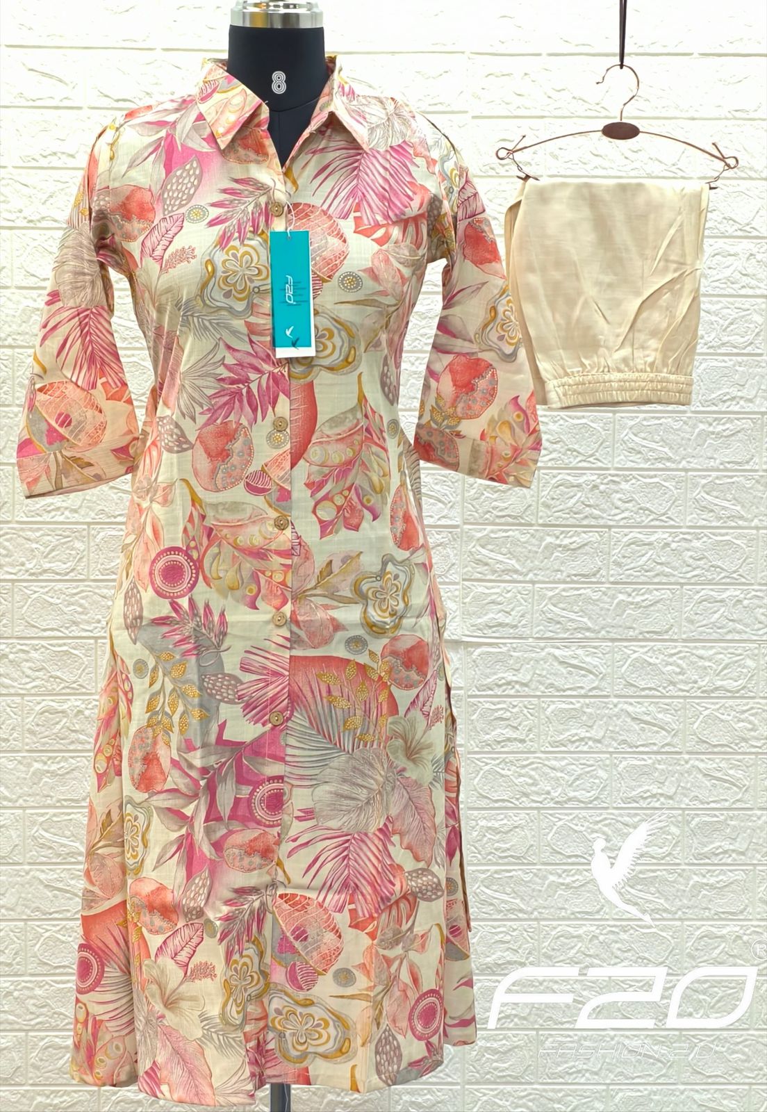 A Line Vertican Silk Kurti  AVS37