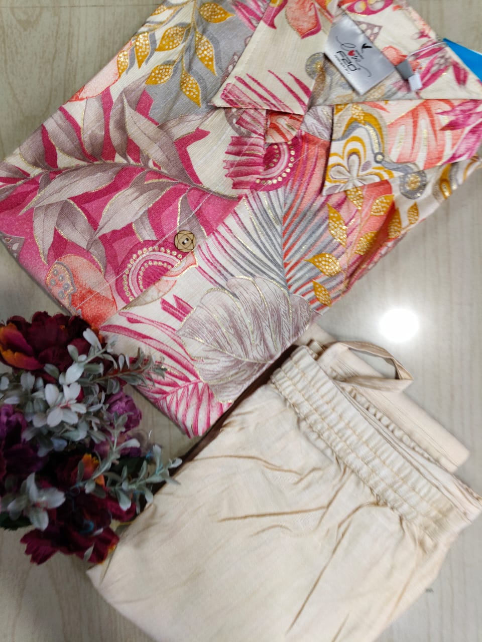 A Line Vertican Silk Kurti  AVS37