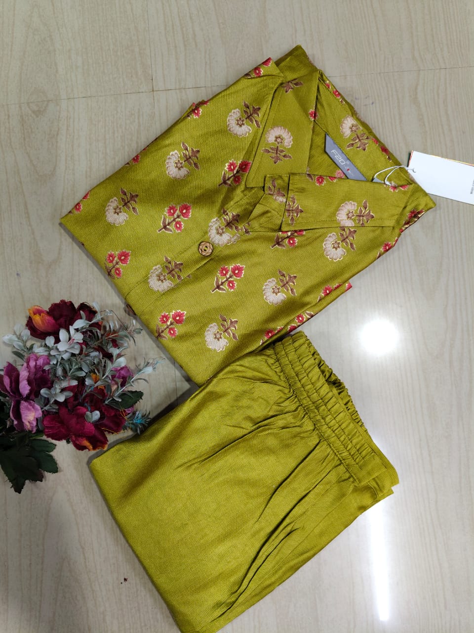 A Line Vertican Silk Kurti  AVS35