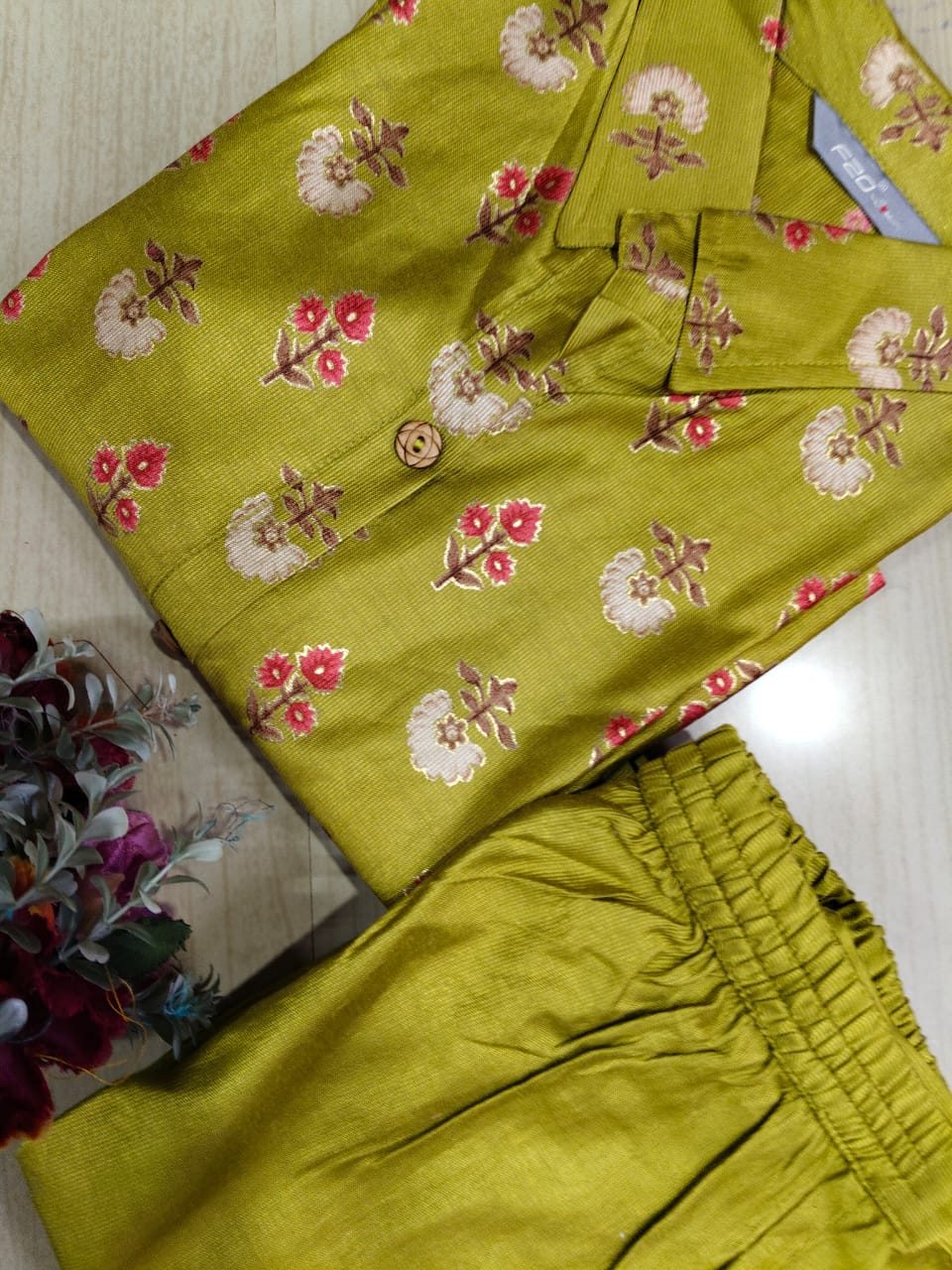 A Line Vertican Silk Kurti  AVS35