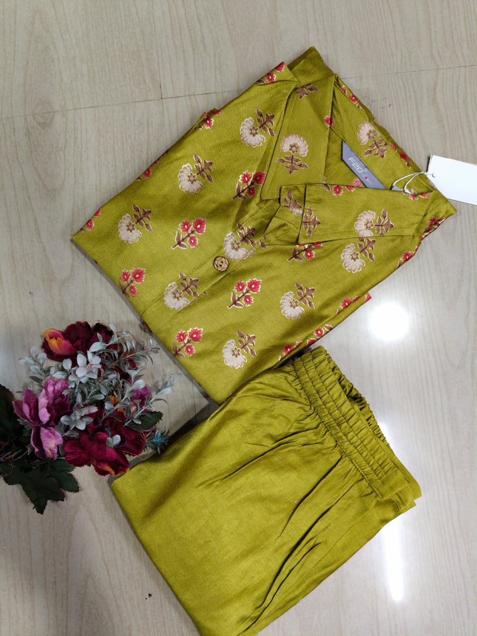 A Line Vertican Silk Kurti  AVS35