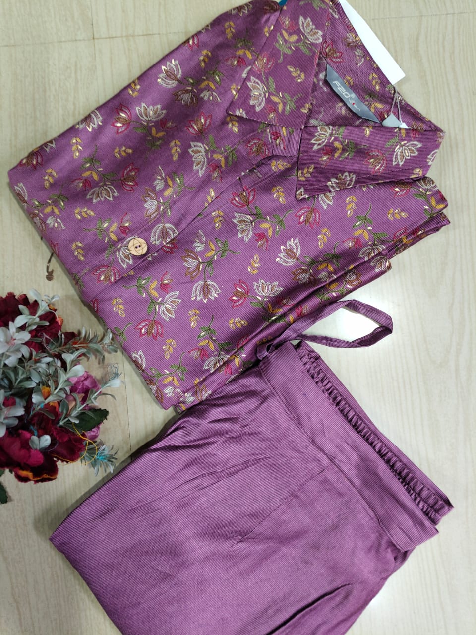 A Line Vertican Silk Kurti  AVS38