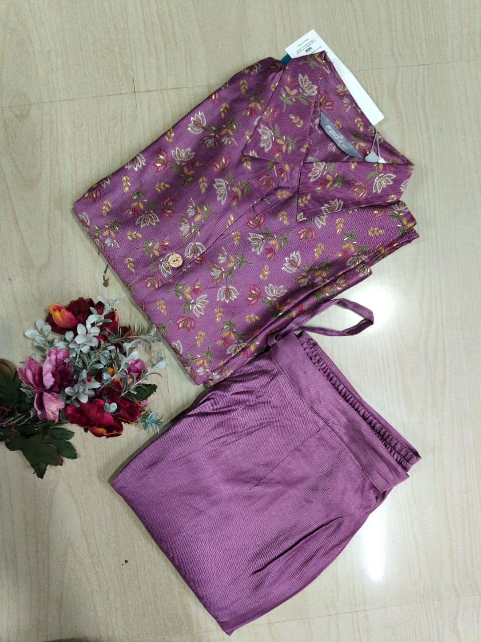 A Line Vertican Silk Kurti  AVS38