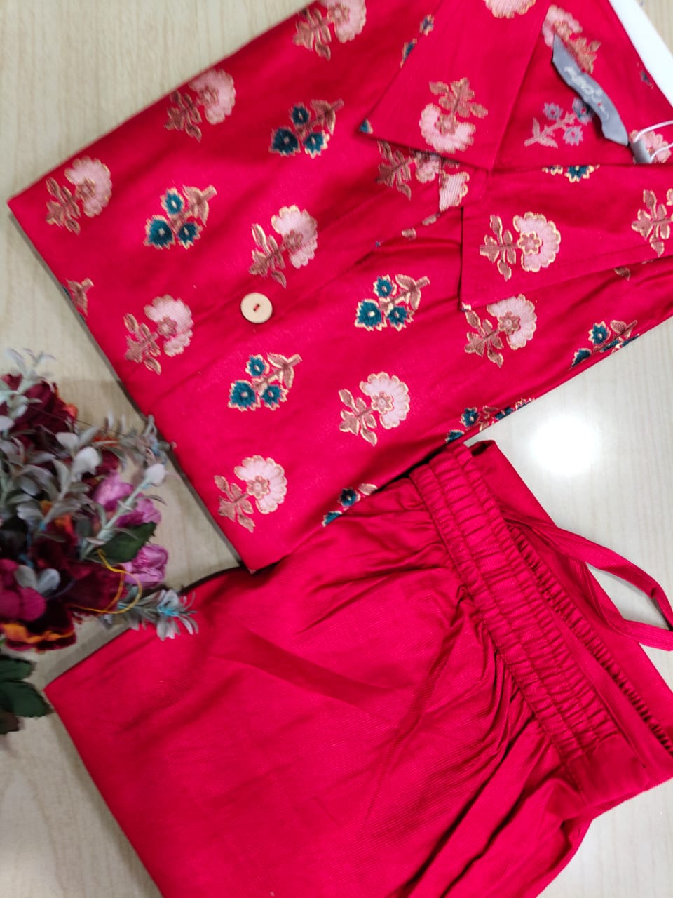 A Line Vertican Silk Kurti  AVS39