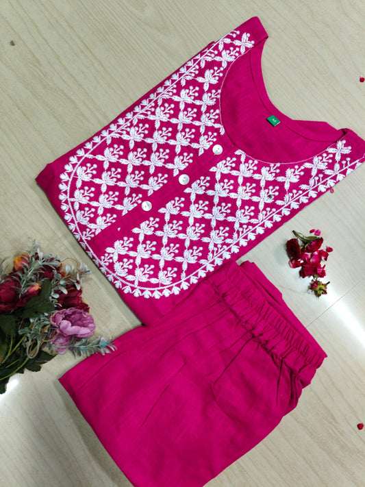 V neck Kurthi with Pant  ALN41