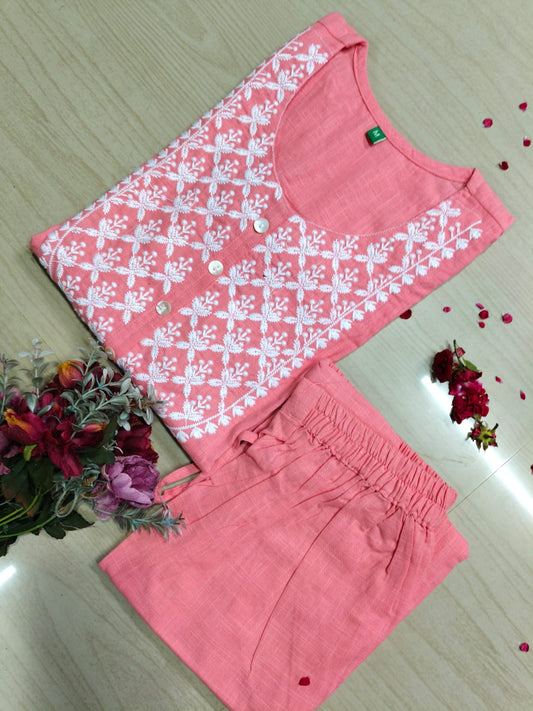 V neck Kurthi with Pant  ALN42