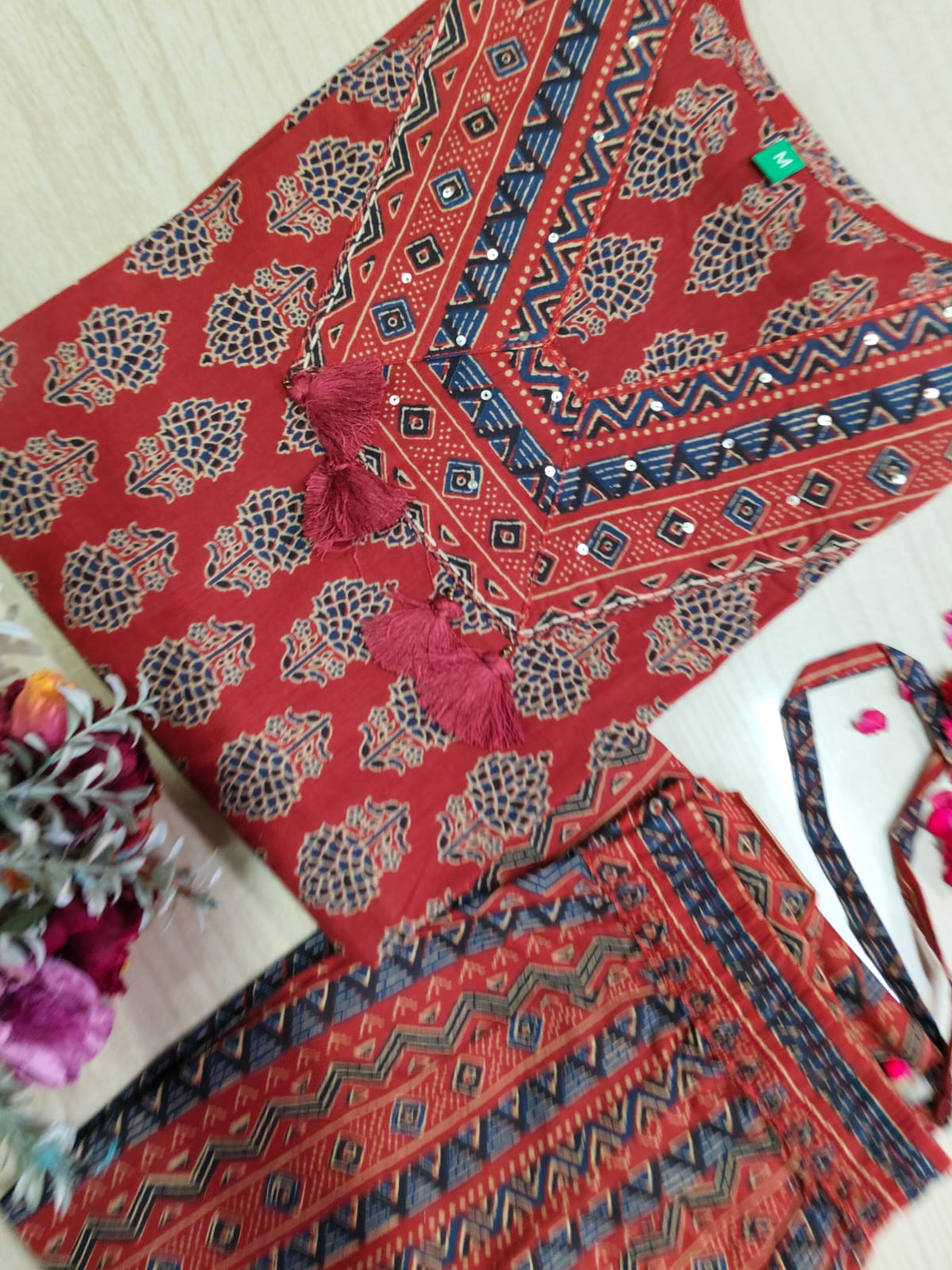 V neck Kurthi with Pant  ALN47
