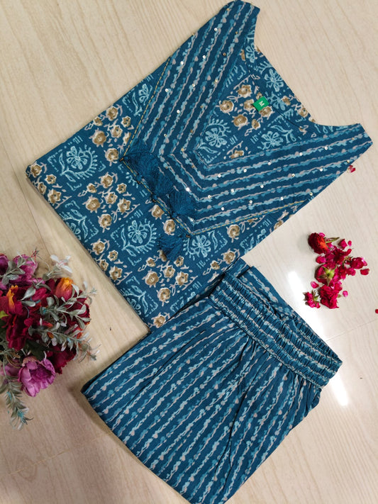 V neck Kurthi with Pant  ALN48