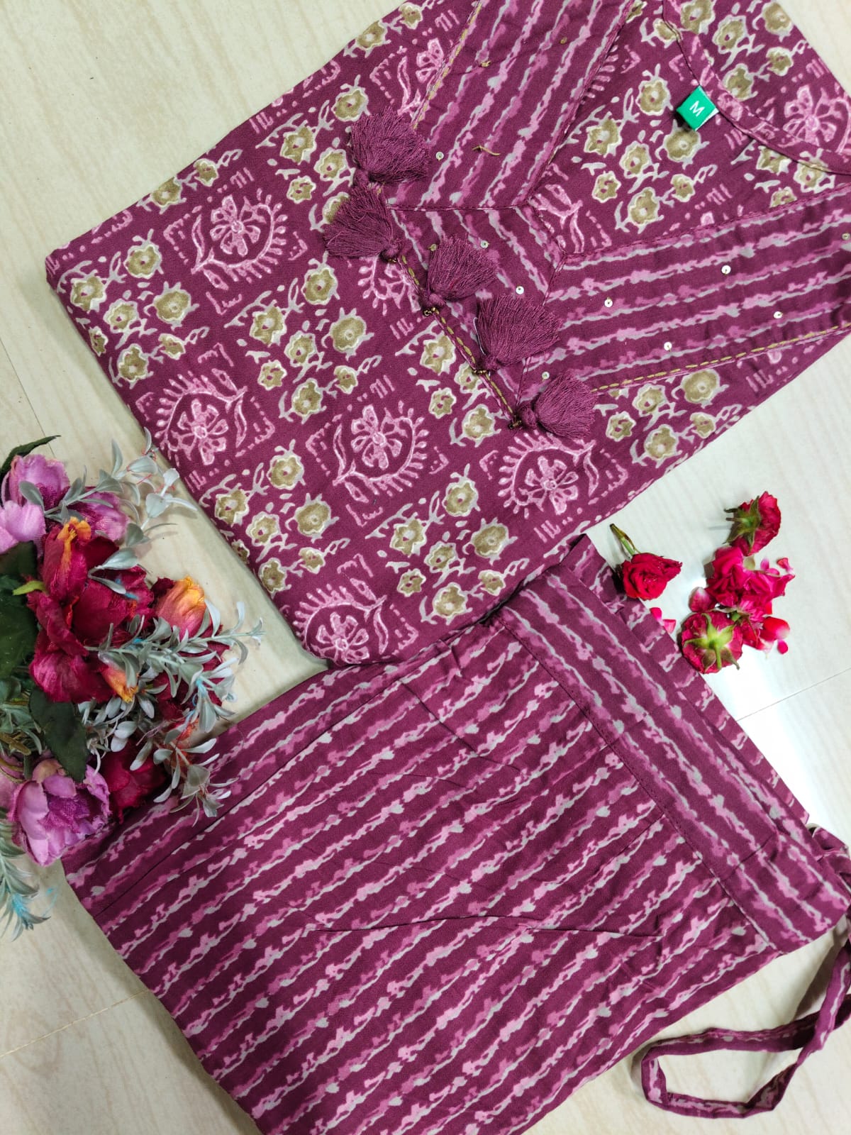 V neck Kurthi with Pant  ALN52