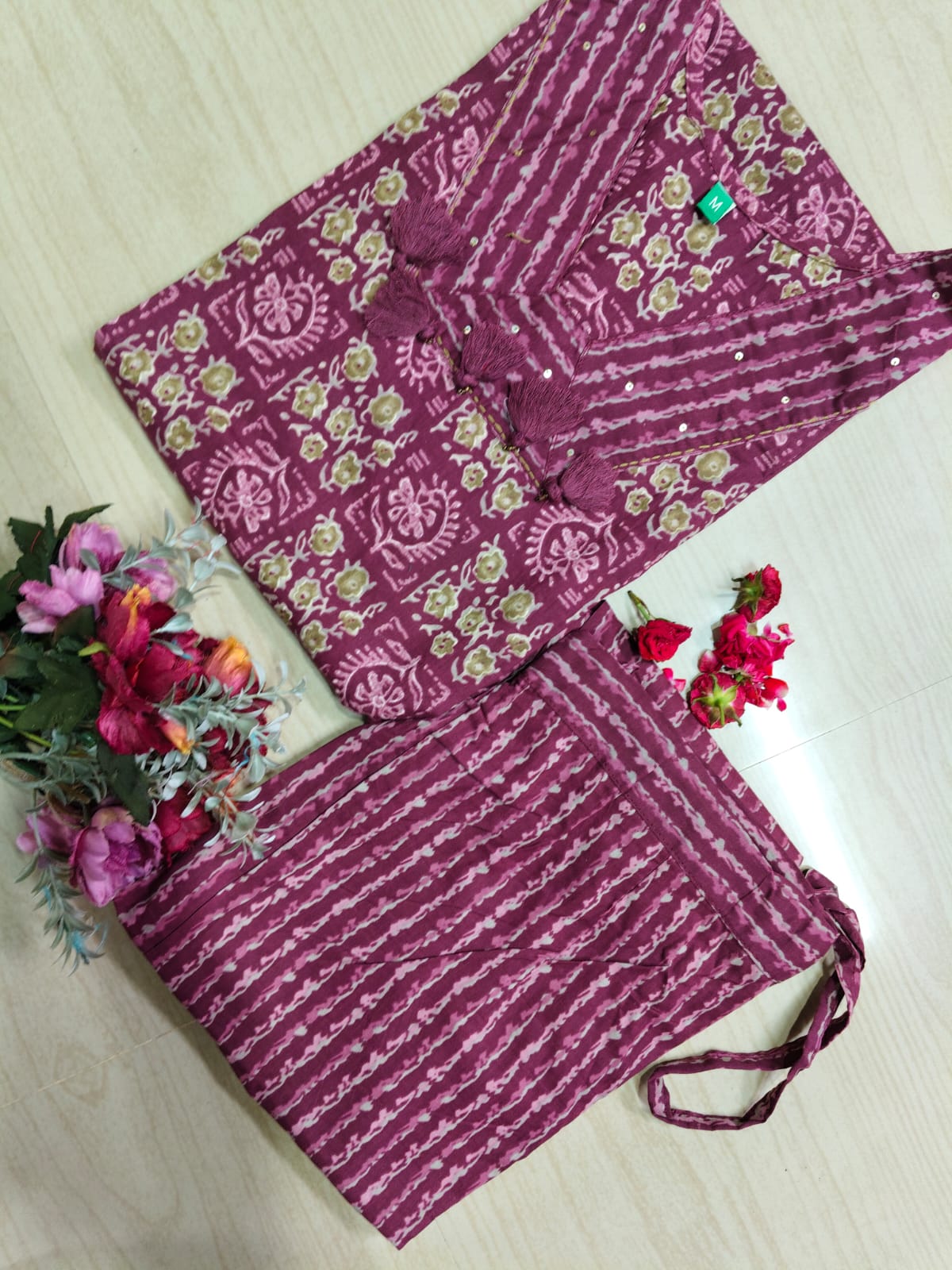 V neck Kurthi with Pant  ALN52