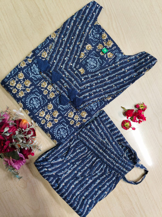 V neck Kurthi with Pant  ALN53