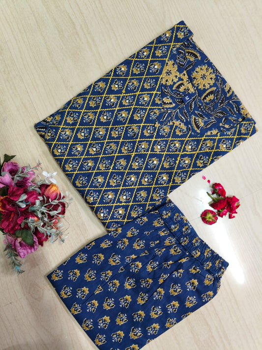 V neck Kurthi with Pant  ALN55