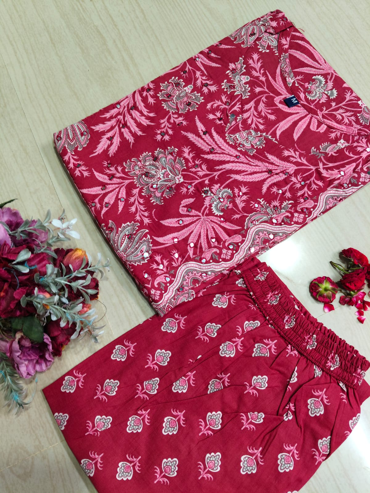 V neck Kurthi with Pant  ALN56