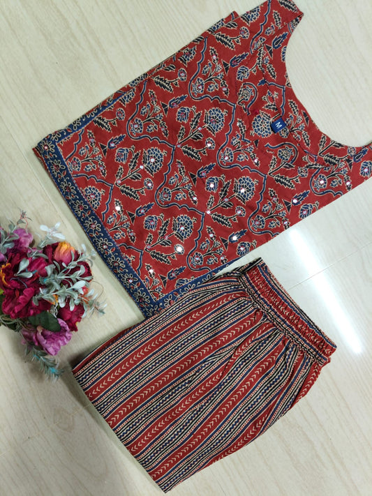 V neck Kurthi with Pant  ALN58