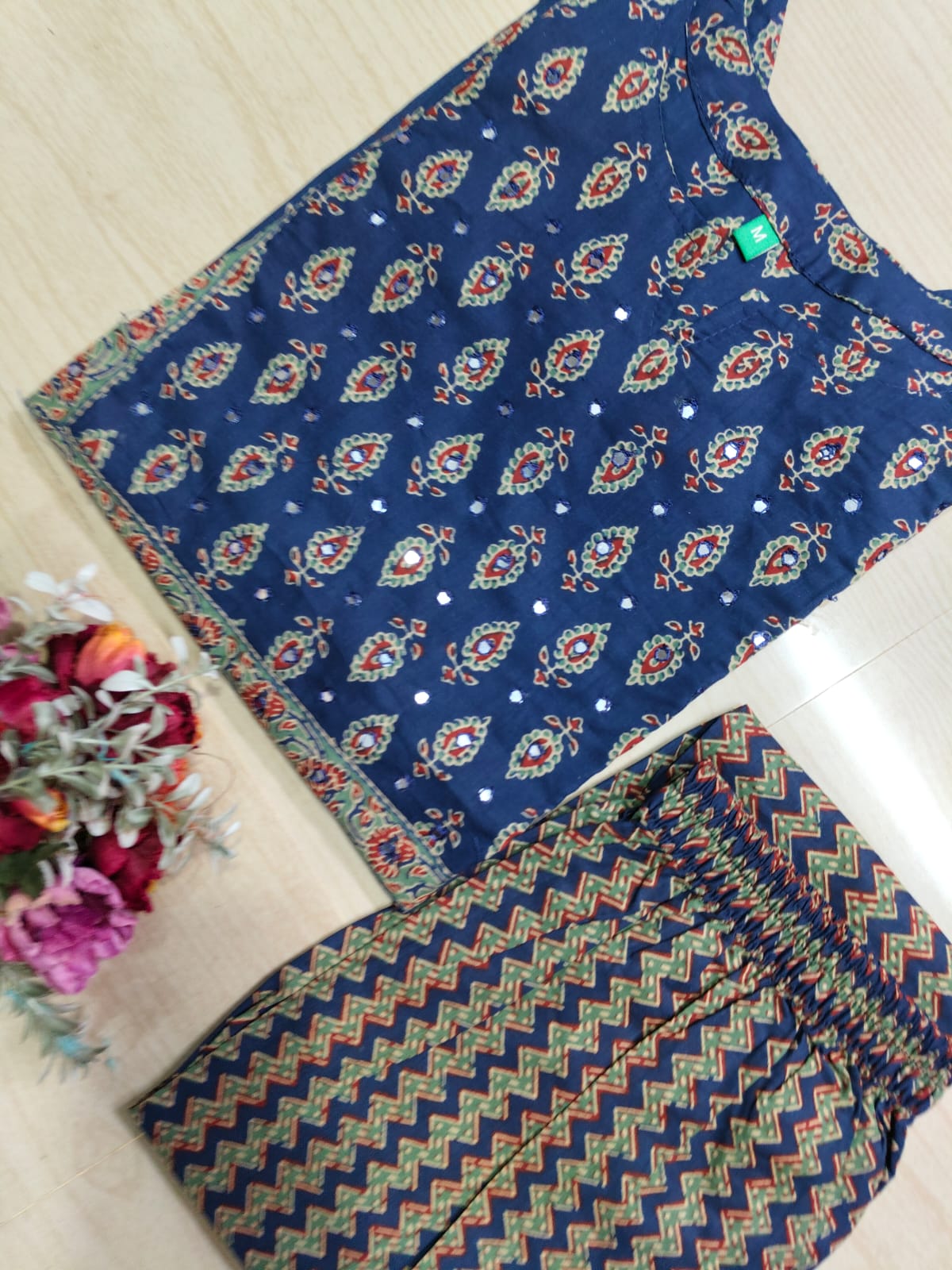 V neck Kurthi with Pant  ALN59