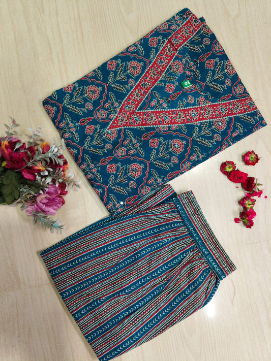 V neck Kurthi with Pant  ALN66