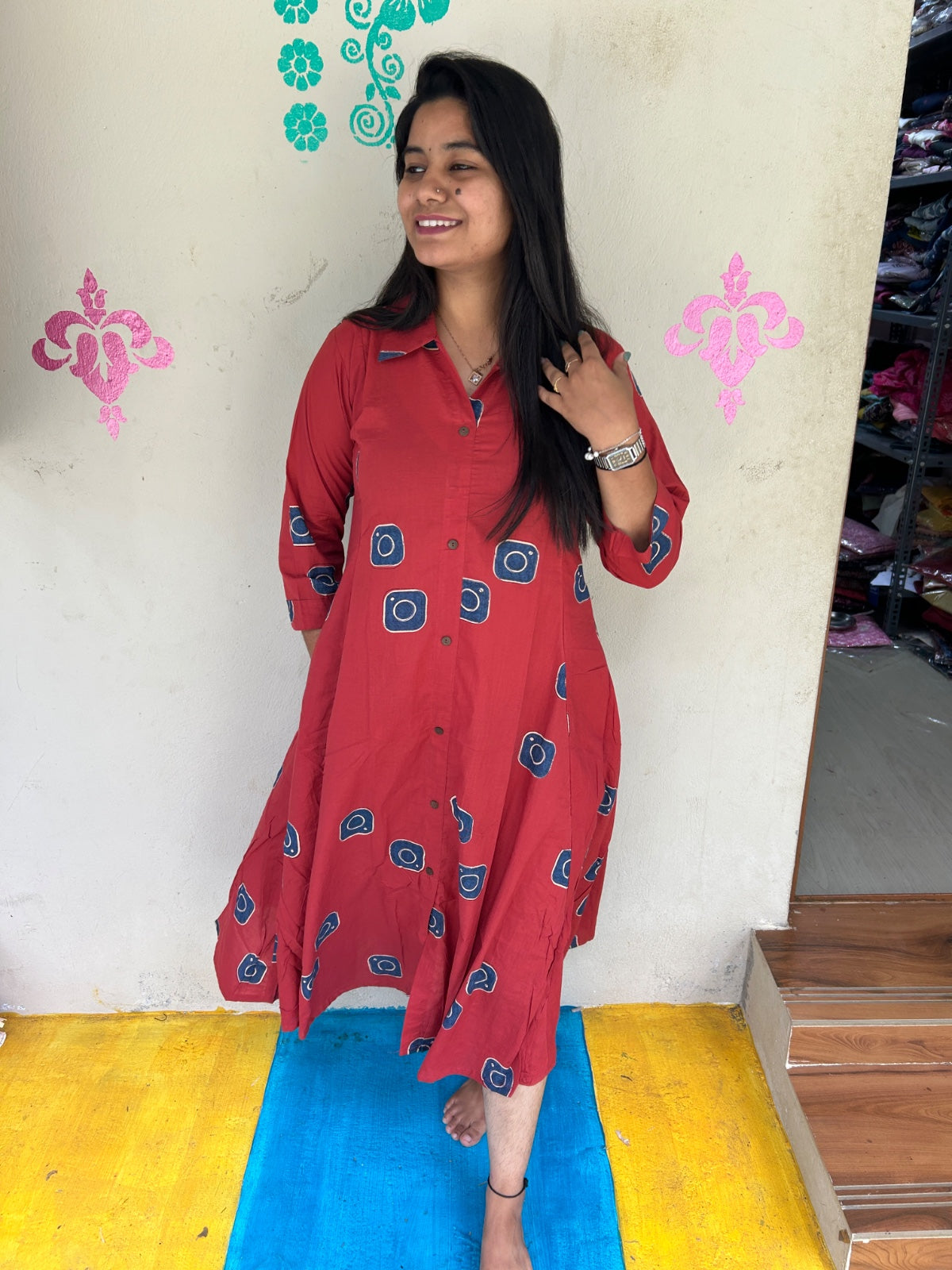 Cotton collar neck Frock  CCF36