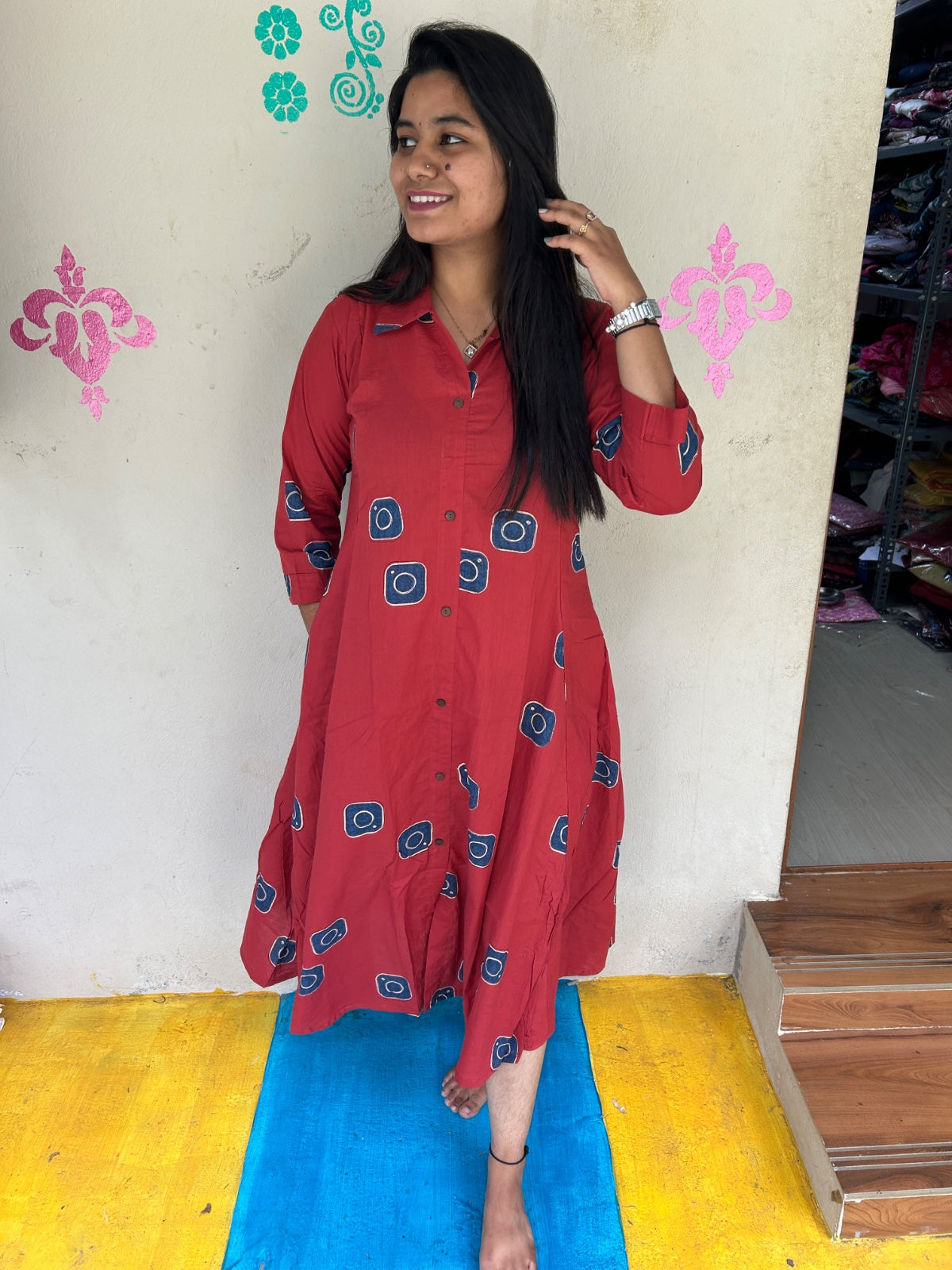 Cotton collar neck Frock  CCF36