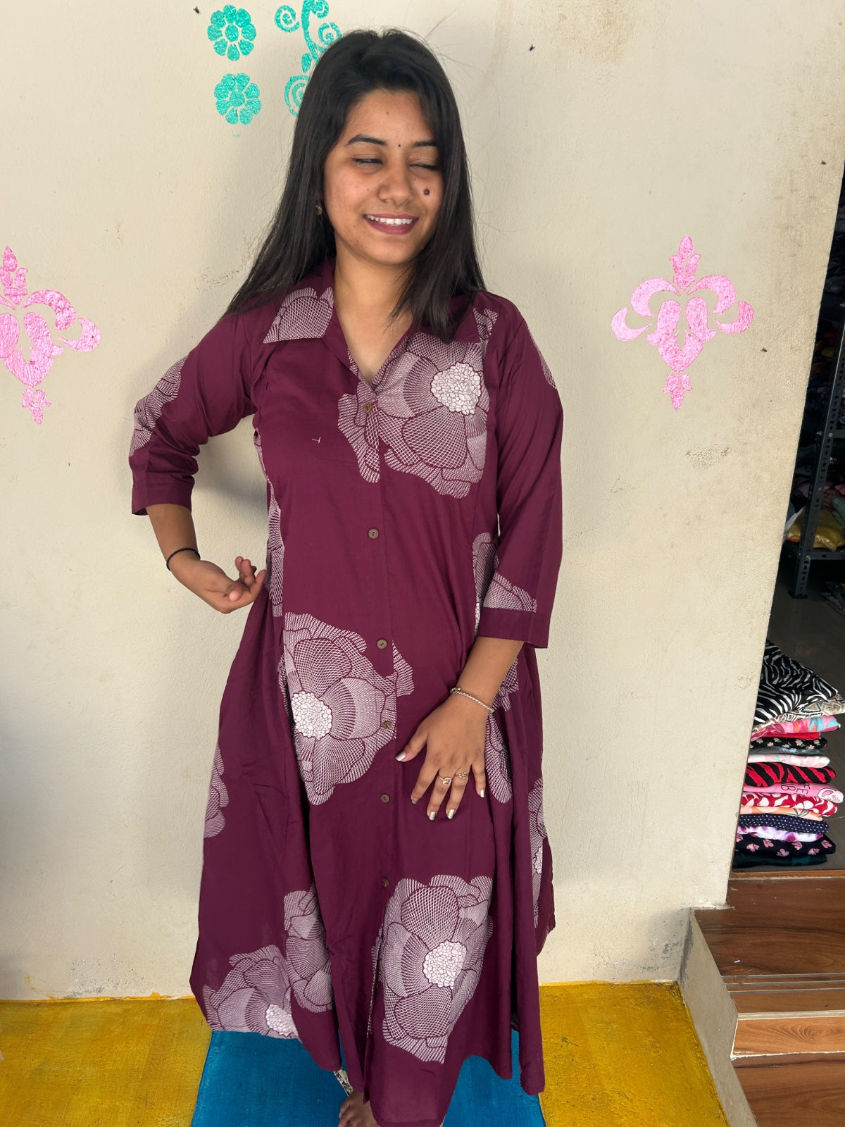 Cotton collar neck Frock  CCF39