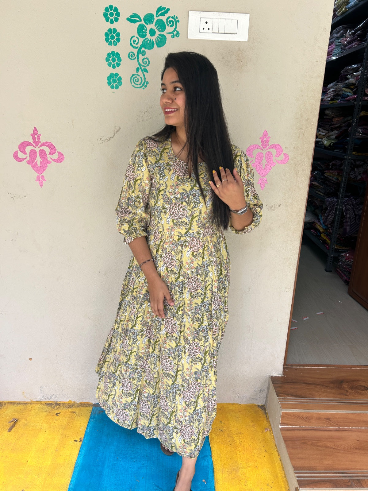 Cotton Long Sleveless Frocks CLF46