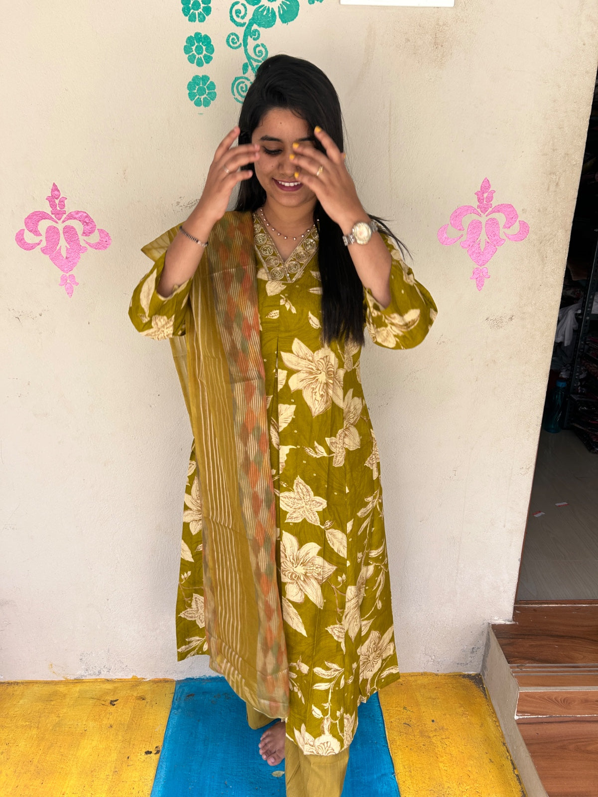 Perimum Vetican A LIne Anarkali Silk Kurti - VSK62