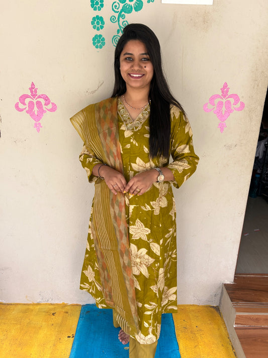 Perimum Vetican A LIne Anarkali Silk Kurti - VSK62