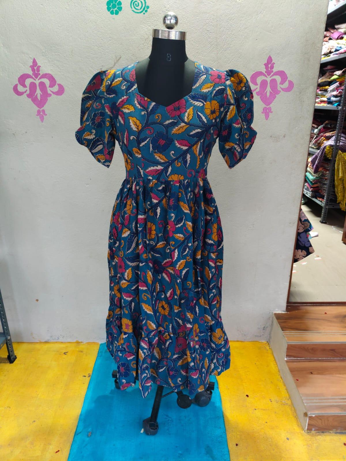 Kalamkari Anarkali Frock  KAF28