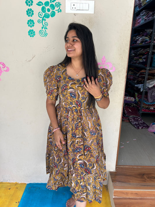 Kalamkari Anarkali Frock  KAF27