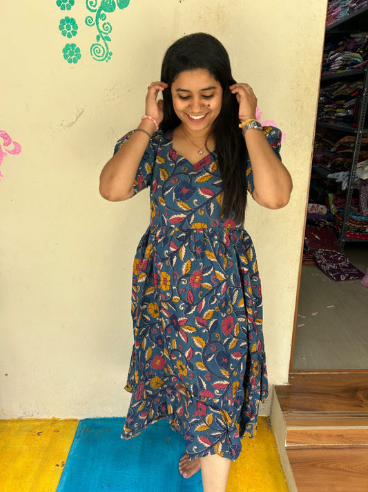 Kalamkari Anarkali Frock  KAF28