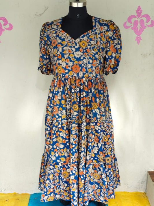 Kalamkari Anarkali Frock  KAF36