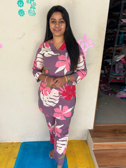 Cotton  Co-ord Sets ( night suits )  NSC193