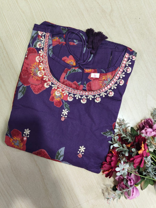 Cotton Long Sleveless Frocks CLF47