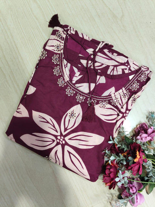 Cotton Long Sleveless Frocks CLF48