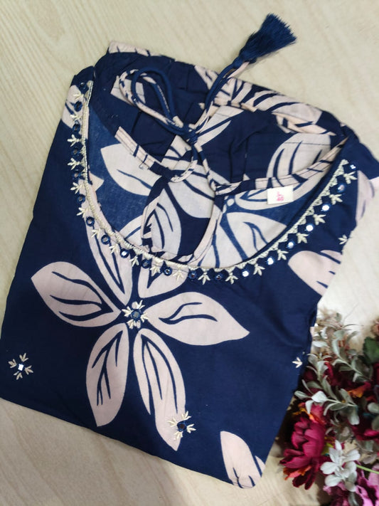 Cotton Long Sleveless Frocks CLF55