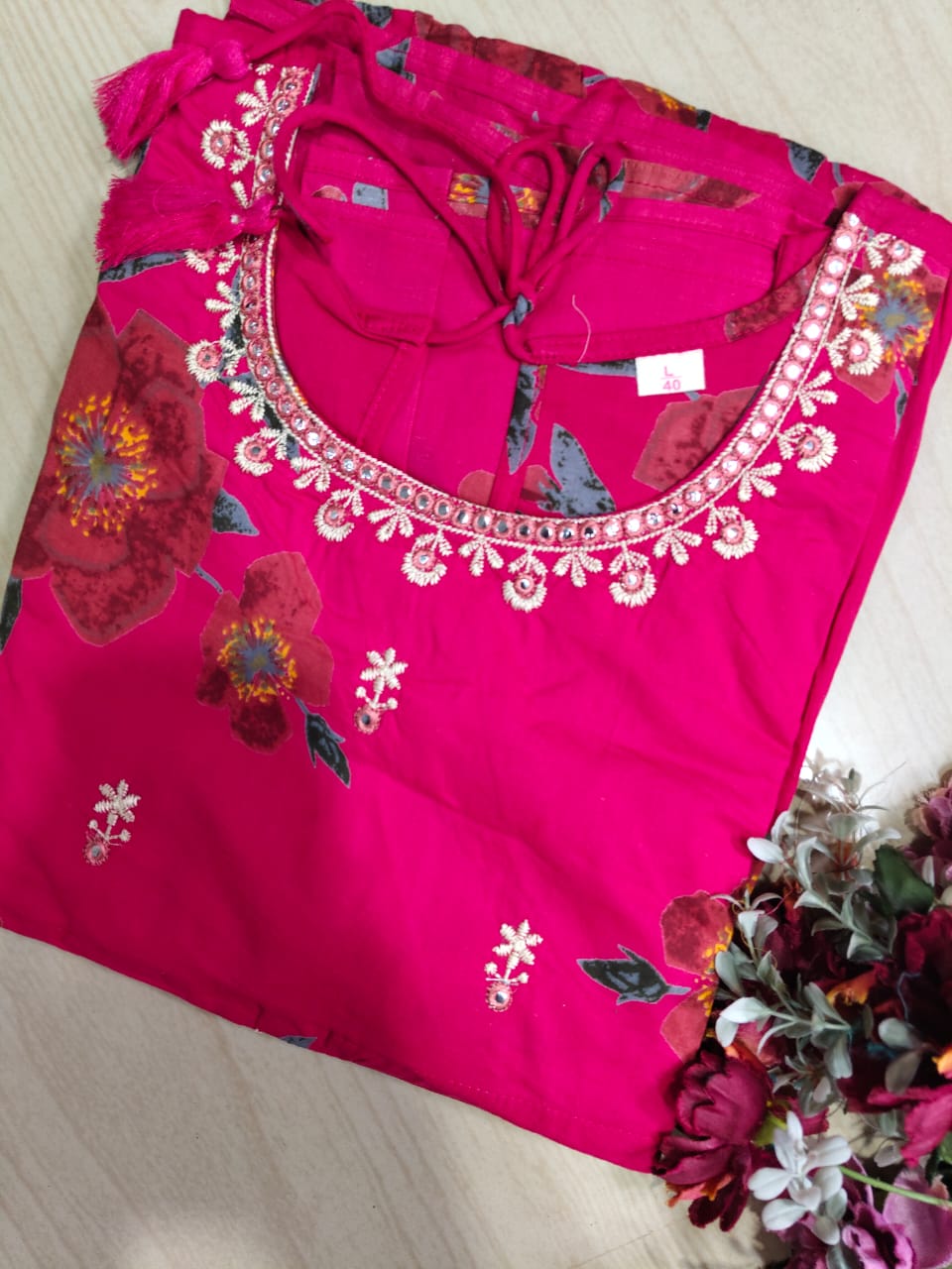 Cotton Long Sleveless Frocks CLF54