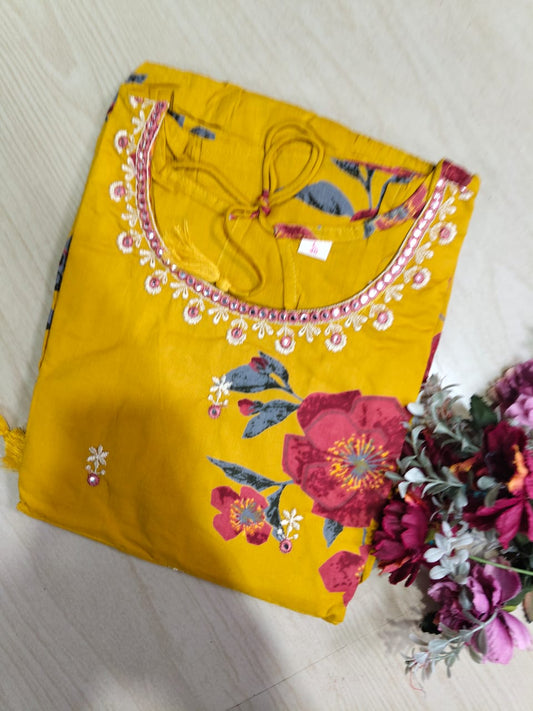 Cotton Long Sleveless Frocks CLF49