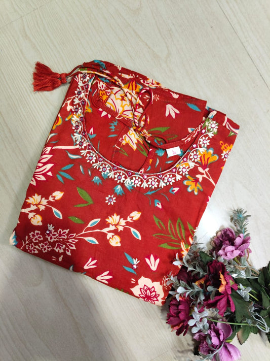Cotton Long Sleveless Frocks CLF50