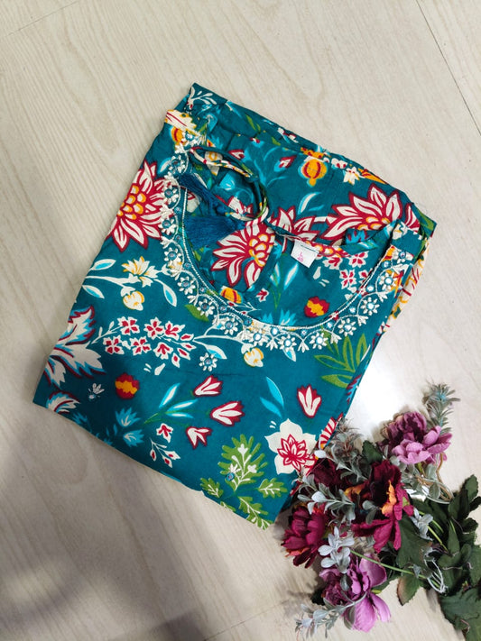 Cotton Long Sleveless Frocks CLF52