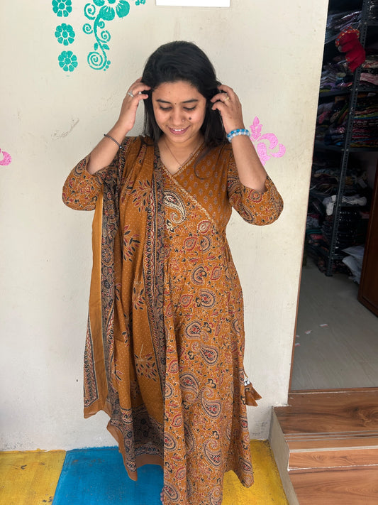 Cotton Floral Anarkali - CA27
