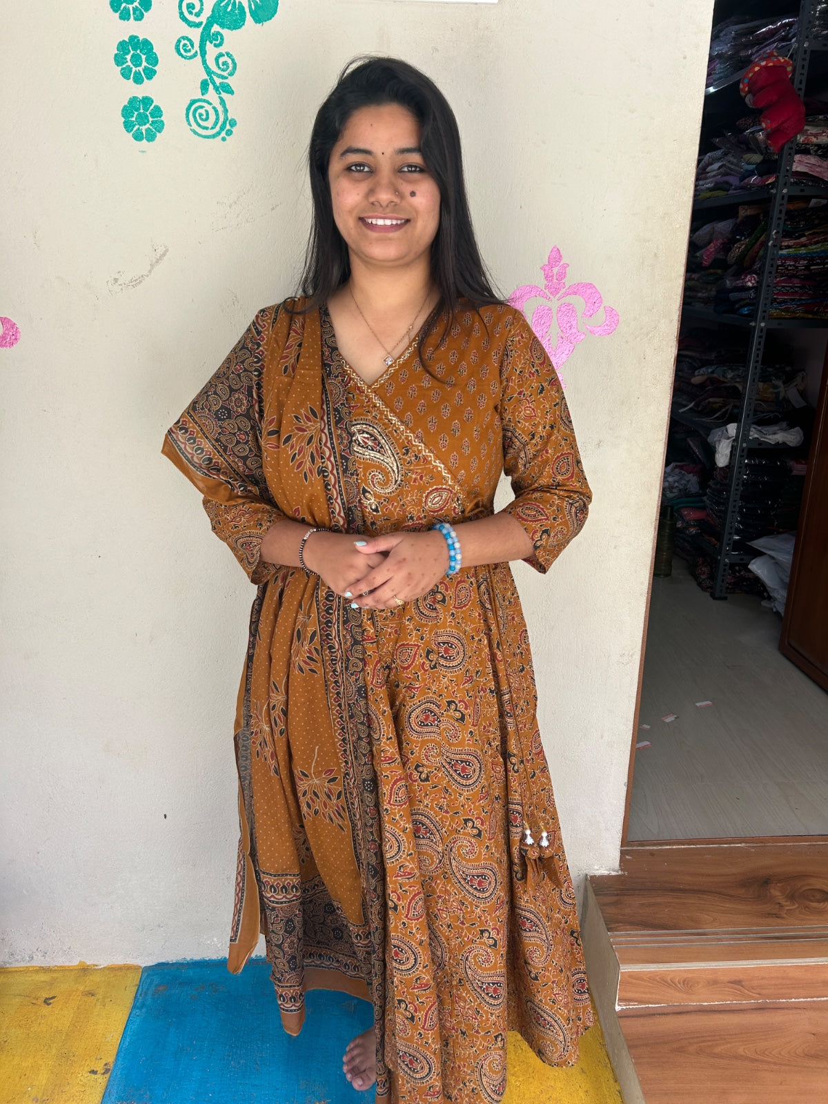 Cotton Floral Anarkali - CA27