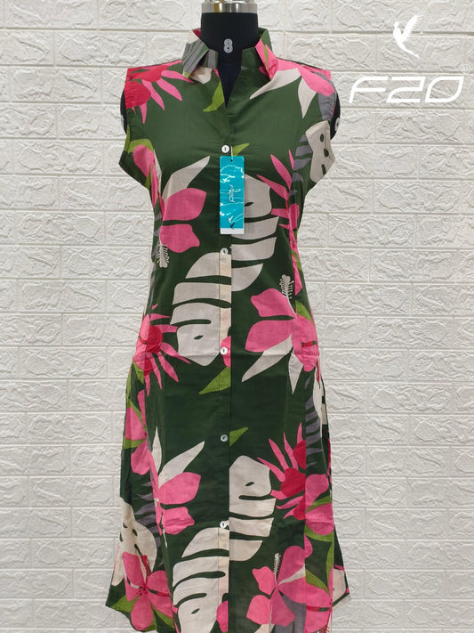 Cotton collar neck Frock  CCF43