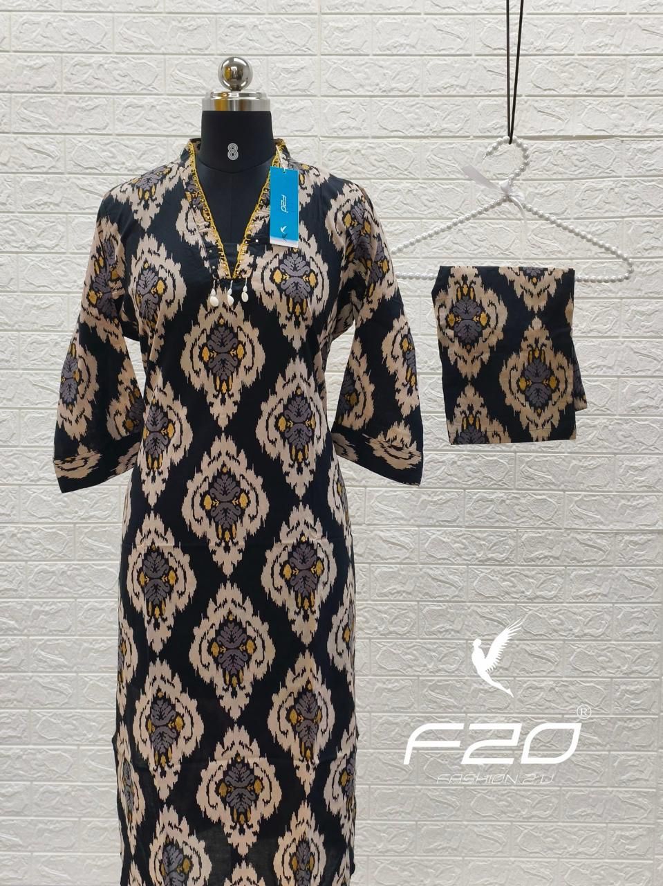 V neck Kurthi with Pant  ALN77