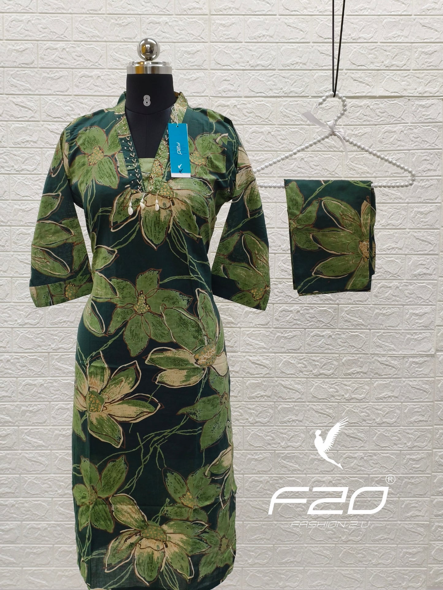 V neck Kurthi with Pant  ALN76