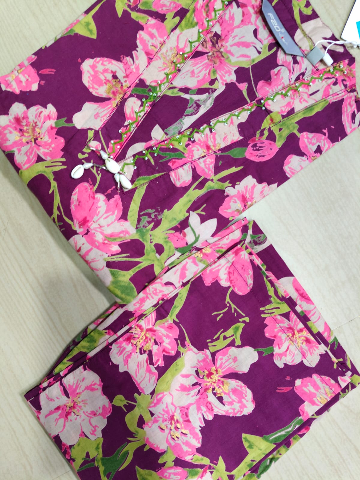 V neck Kurthi with Pant  ALN79