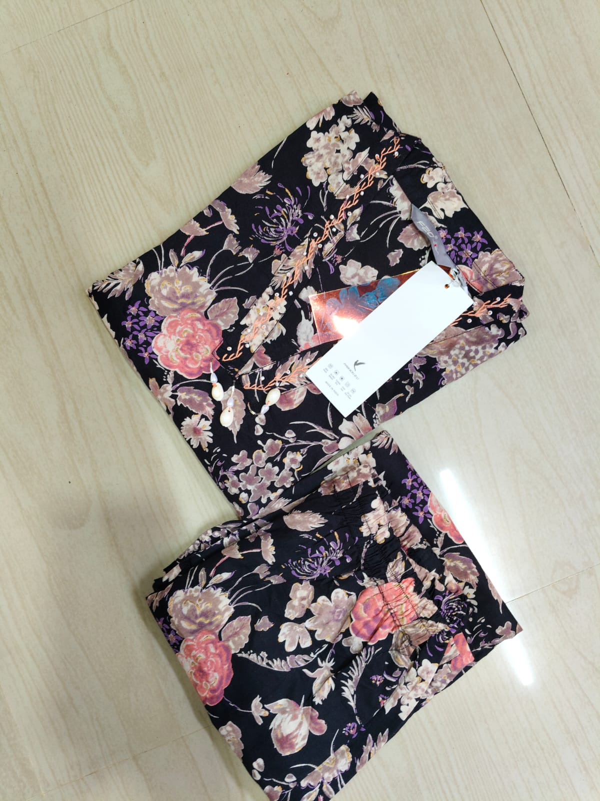 V neck Kurthi with Pant  ALN75